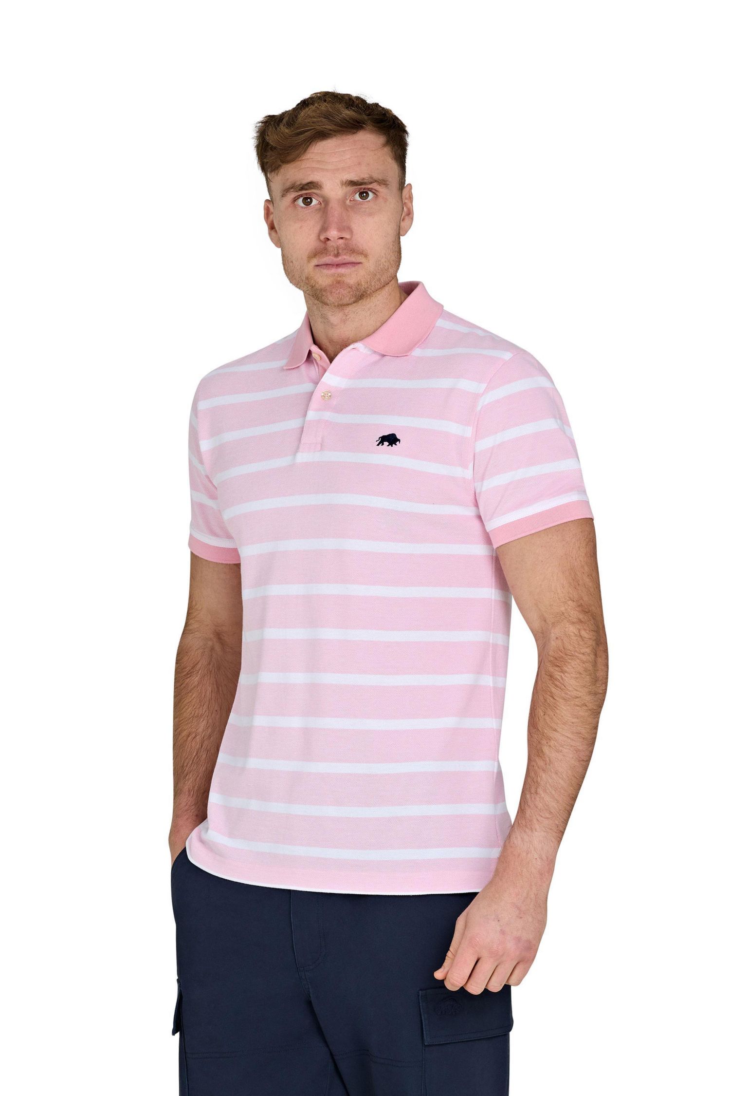 Men's Birdseye Stripe Pique Polo