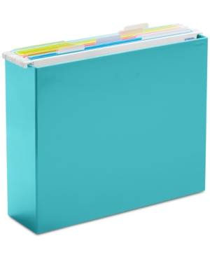 Poppin File Box  Aqua