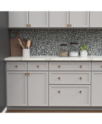 Brushed Brass Square Cabinet Knob 10-Pack