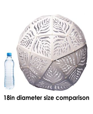 18-Inch Palm Pattern Design Outdoor Solar Hanging Light