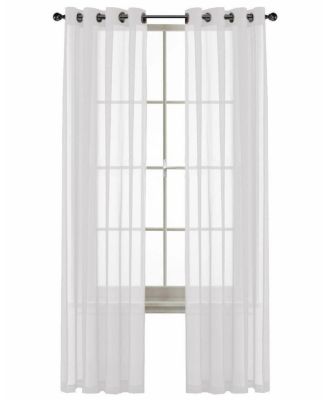 Basic Home Grommet Top Sheer Single Window Curtain