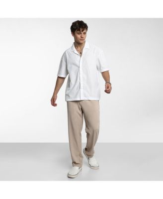 Men's Chalk White Oversized Honeycomb Shirt