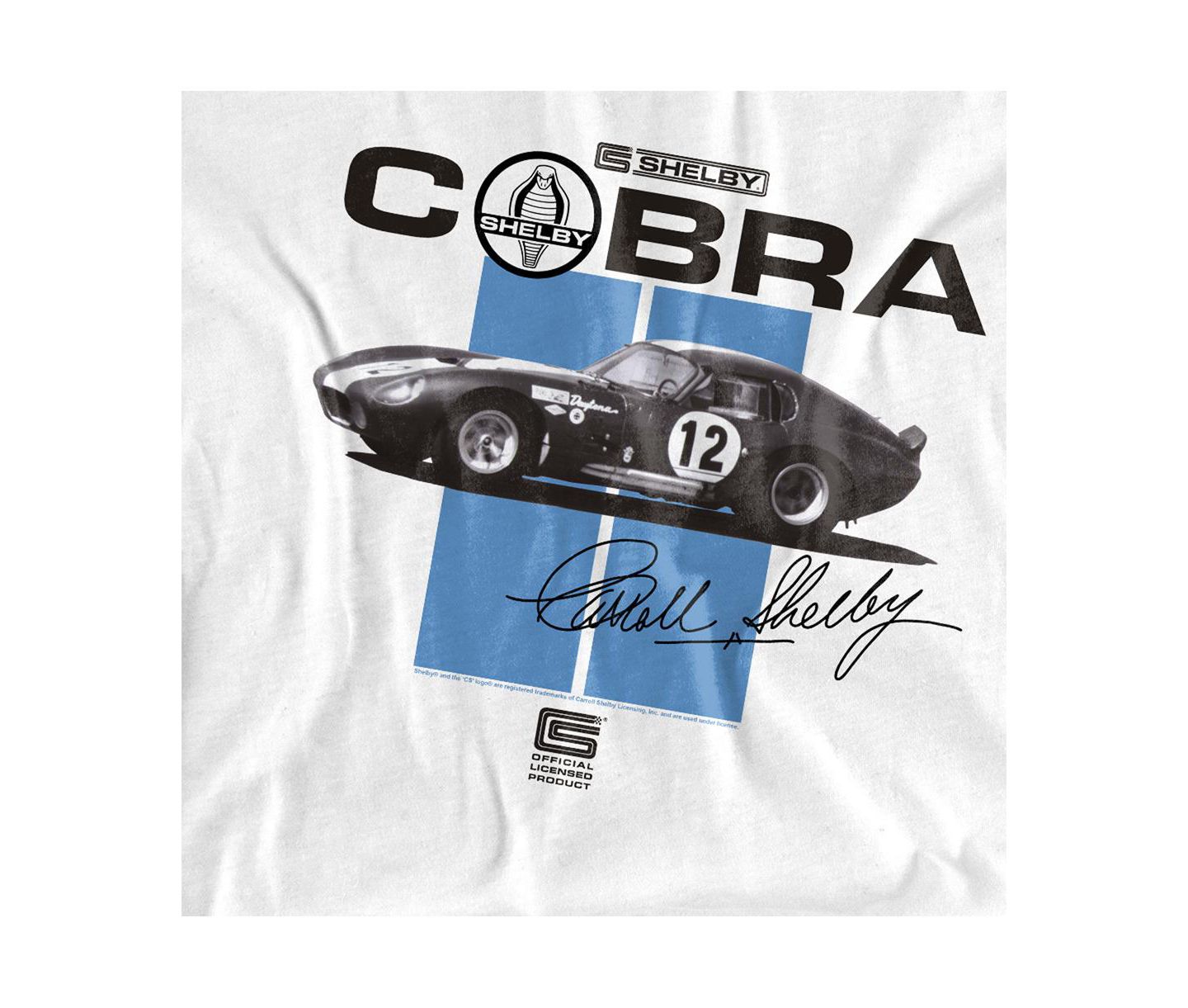 Мужская футболка Shelby Cobra Racing Stripes, цвет: Белый — фото 2