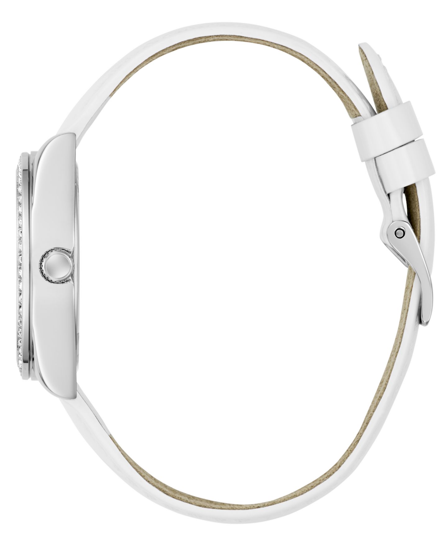 Женские часы GUESS White Silver Tone Analog Watch, 32mm — фото 3