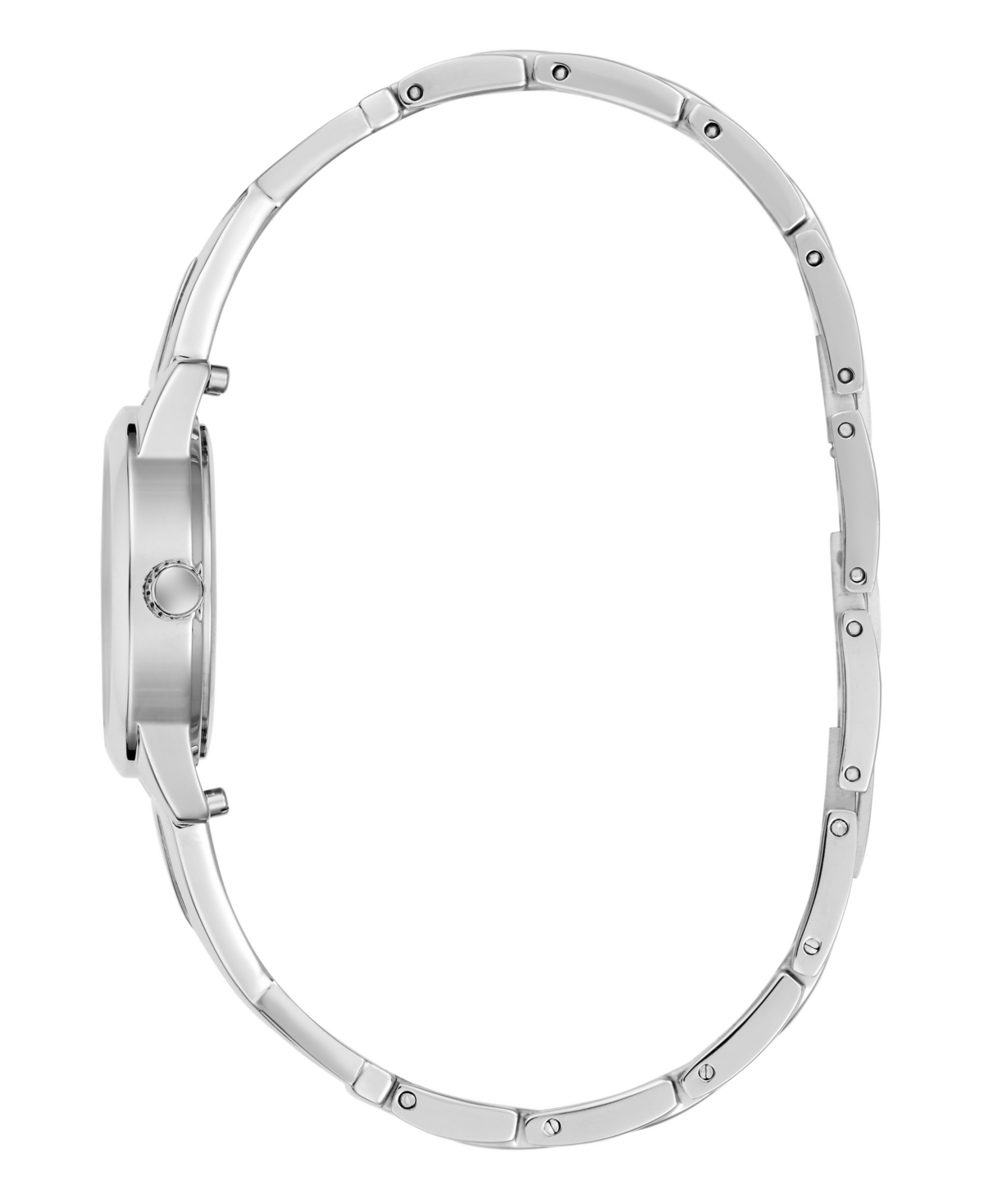 Guess Women's Silver Tone Analog Watch, 26mm In Transparent