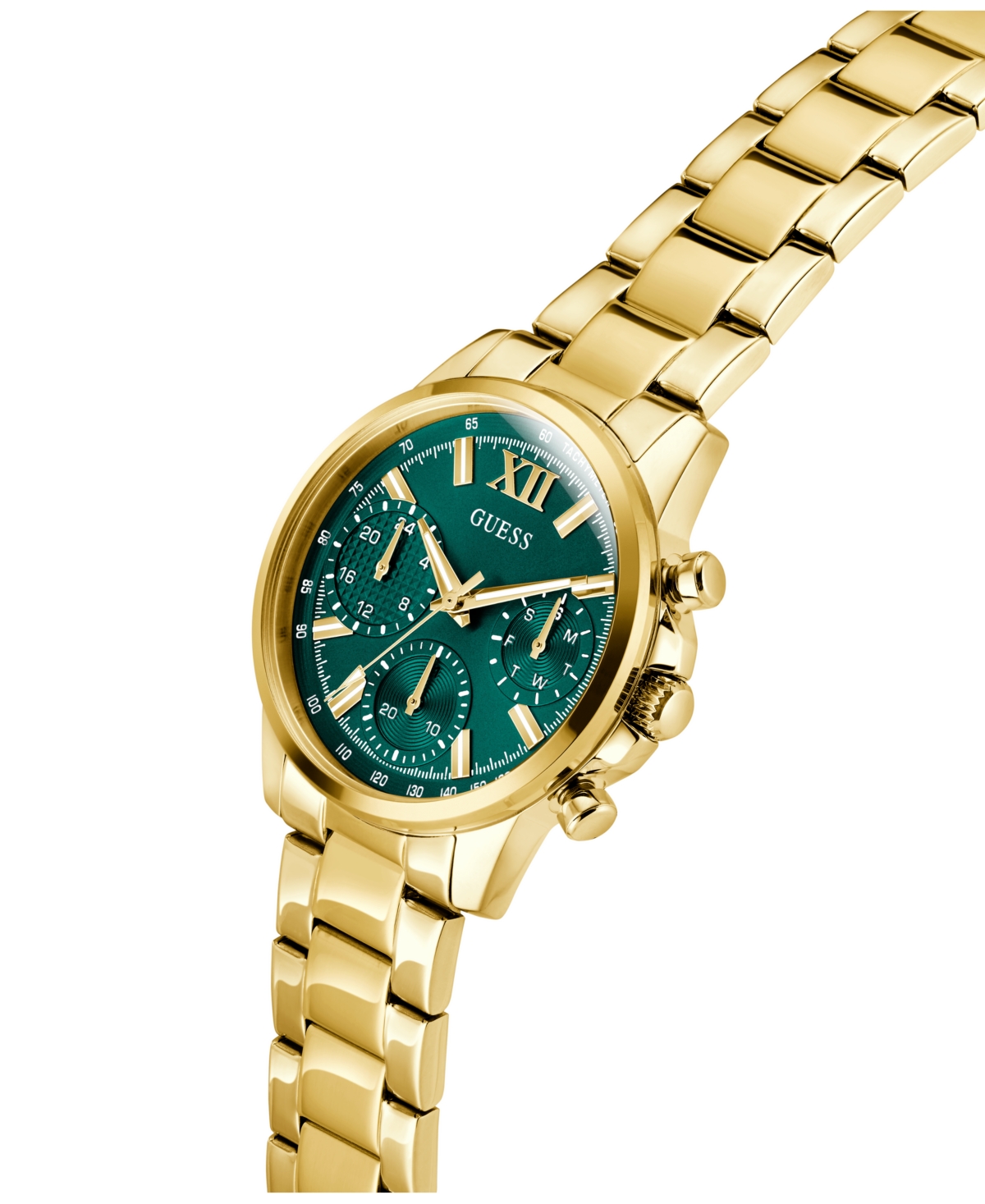 Guess Women's Gold Tone Multi-function Watch, 36mm In Gold