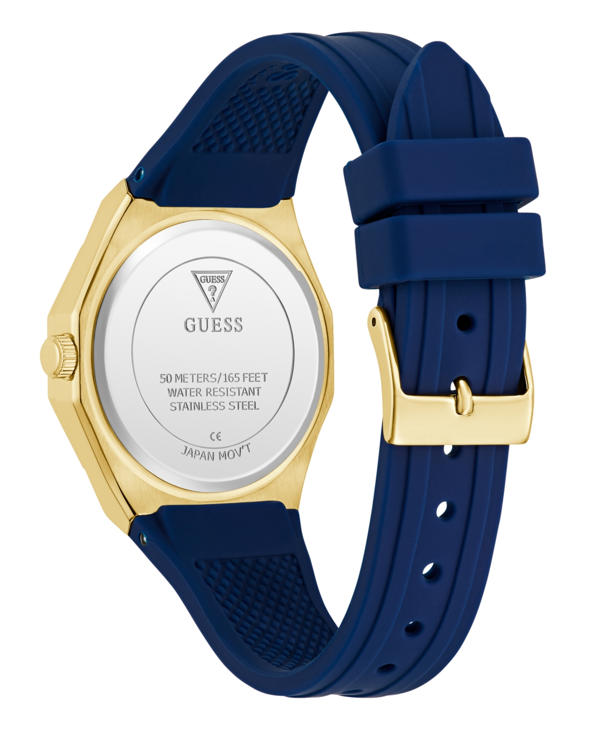 Guess Women's Blue Rose Gold Tone Analog Watch, 36mm In Blue