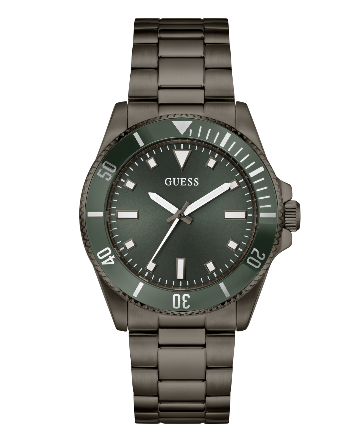 Guess Men's Gunmetal Analog Watch, 41mm In Brown