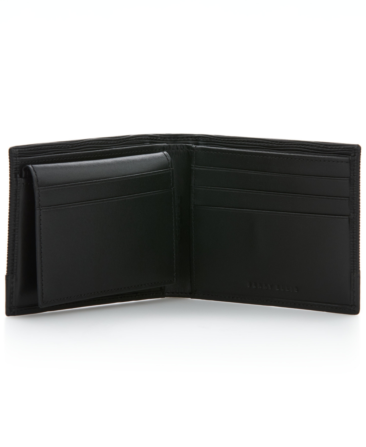 Perry Ellis Portfolio Men's Leather Passcase Wallet In Black