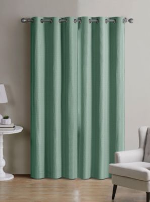 Modern Living 2 Pack Textured Woven Light Filtering Grommet Top Window Curtain Panels - in. Long