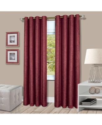  Vesper Room Darkening Grommet Top Crinkled Satin Lined Single Window Curtain Panel - 84 in. Long