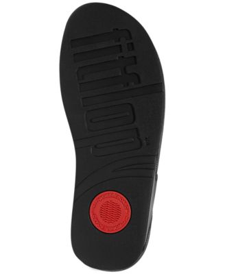 Women's Lulu Square-Chain Leather Toe-Post Wedge Sandals