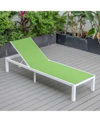 Marlin Patio Chaise Lounge Chair With White Aluminum Frame