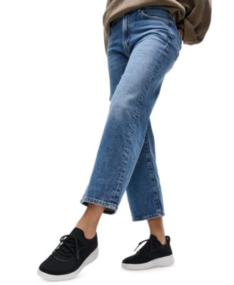 Women's Super-Q Crystal-Trim Knit Laced Up Sneakers