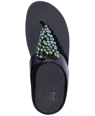 Women's Rumba Iridescent Beaded Toe-Post Sandals