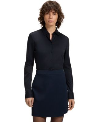 Hugo Boss - BOSS by  Women's Extra-Slim-Fit Cotton-Jersey Blouse