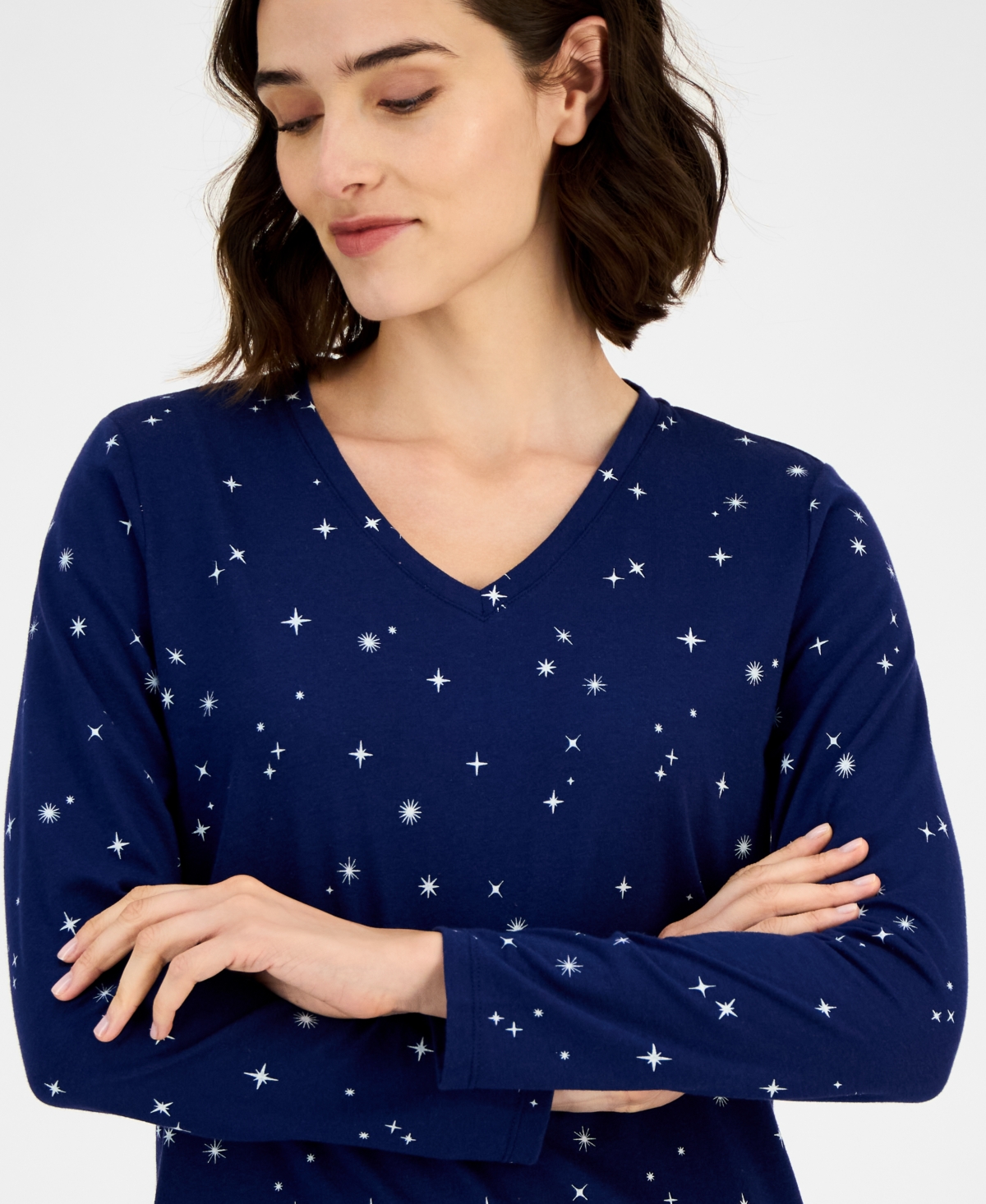 Charter Club Women's Printed Jersey Sleepshirt