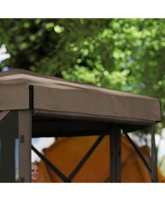 12' x 12' Hexagonal Pop Up Gazebo, Outdoor Canopy Tent