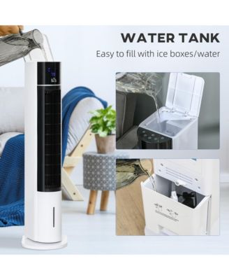 Bladeless Air Cooler, Evaporative Oscillating Tower Fan Humidifier Unit