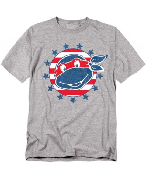 Мужская футболка Teenage Mutant Ninja Turtles Big & Tall 4th Of July Headshot, цвет: Меланжевый