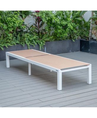 Marlin Patio Chaise Lounge Chair With White Aluminum Frame