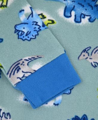 Baby and Toddler Boys 2-Piece Dinosaur Pajama with Socks Set
