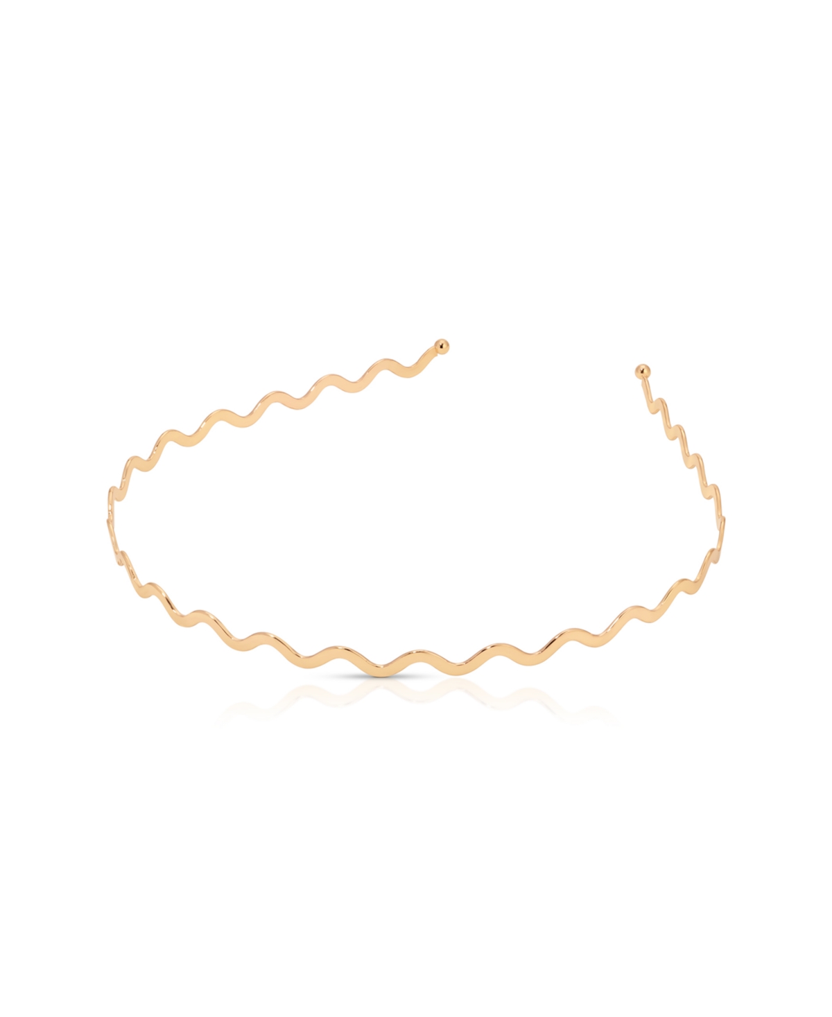 Ettika Gold Tone Zig Zag Headband In Gold