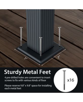 10x12ft Outdoor Aluminum Retractable Pergola Canopy Shelter Grape Trellis