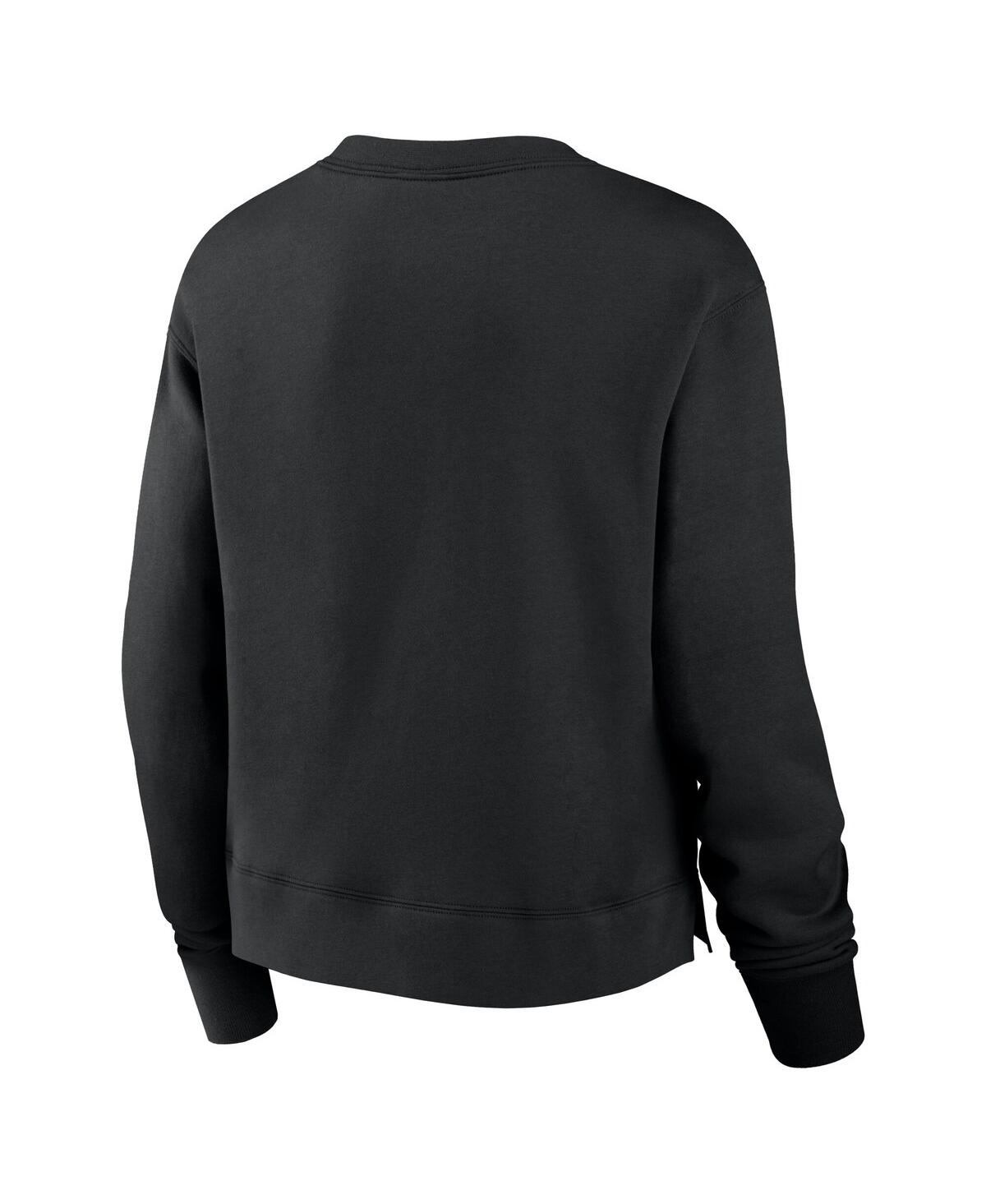 Nike Black Carolina Panthers High Hip Pullover Sweatshirt In Black