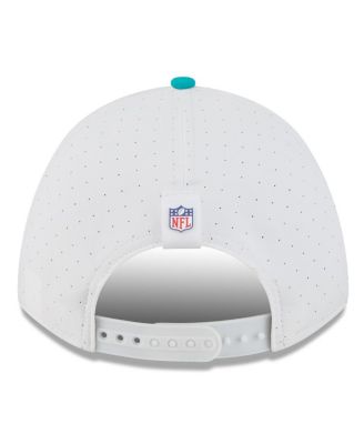 Men's White/Aqua Miami Dolphins 2025 NFL Training Camp A-Frame 9FORTY Adjustable Hat