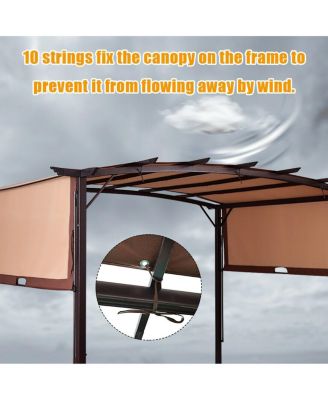 12' x 9' Pergola Kit Metal Frame Gazebo Canopy Cover Patio Shelter