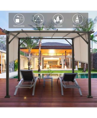 2PCS 16x4 Ft Universal Replacement Canopy for Pergola Structure Sun Awning