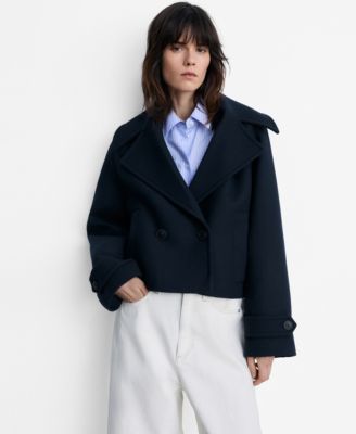 MANGO - Women's Maxi Lapels Wool-Blend Jacket