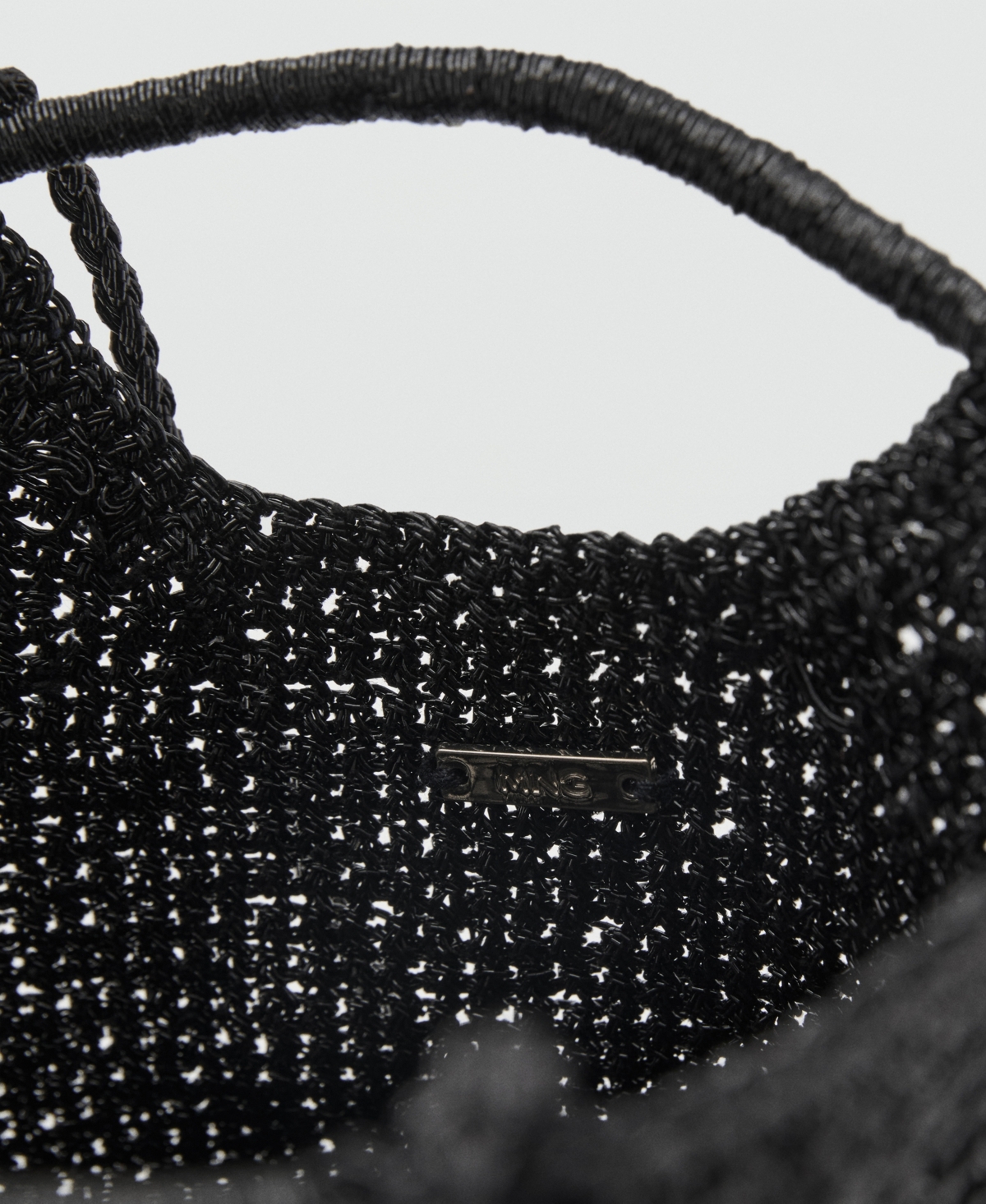 Mango Women's Mini Woven Crossbody Bag In Black