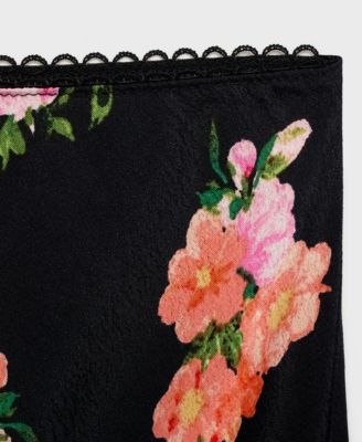 Women's Lace Trim Floral Skirt