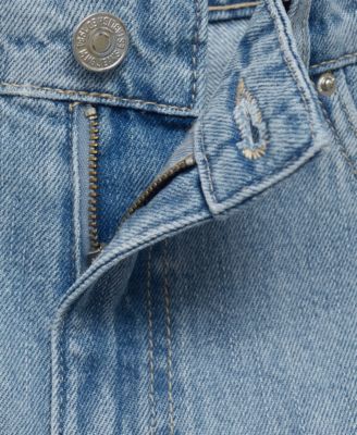 Women's High-Waisted Straight-Fit Denim Shorts