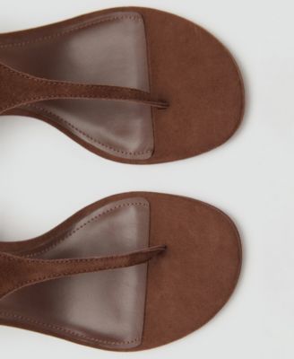 Women's Suede Leather Heeled Sandals