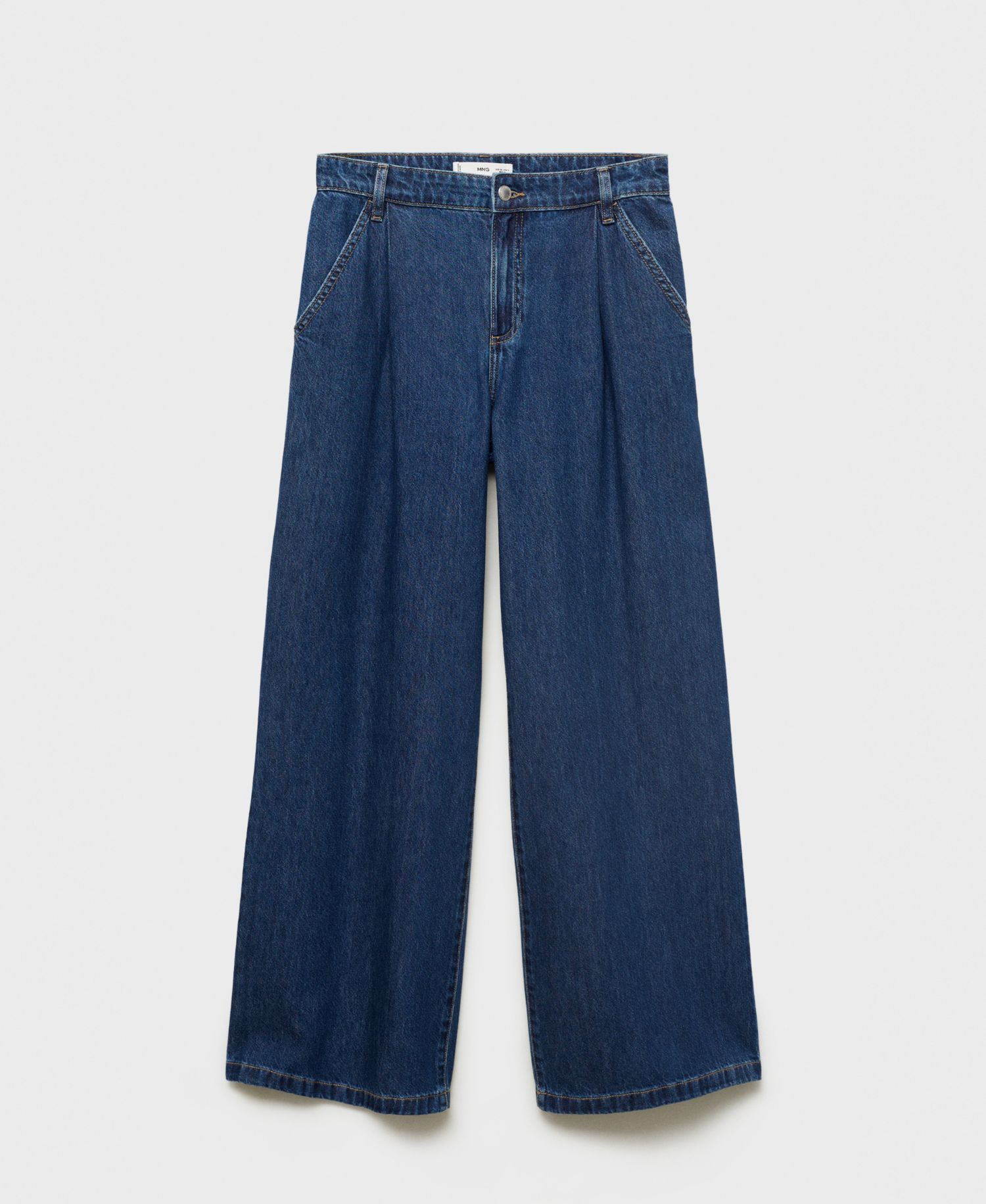 Women's Wide Leg Pleated Jeans