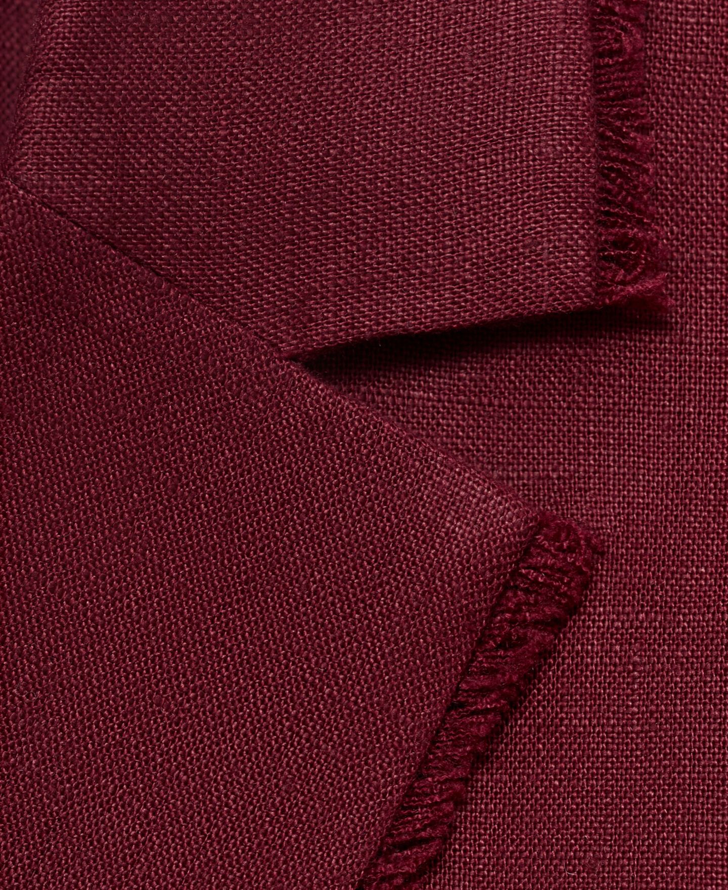 Женский пиджак MANGO Frayed Ends Linen Suit Blazer, цвет: Винный — фото 4