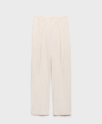 MANGO - Women's Flowy Cropped Pants