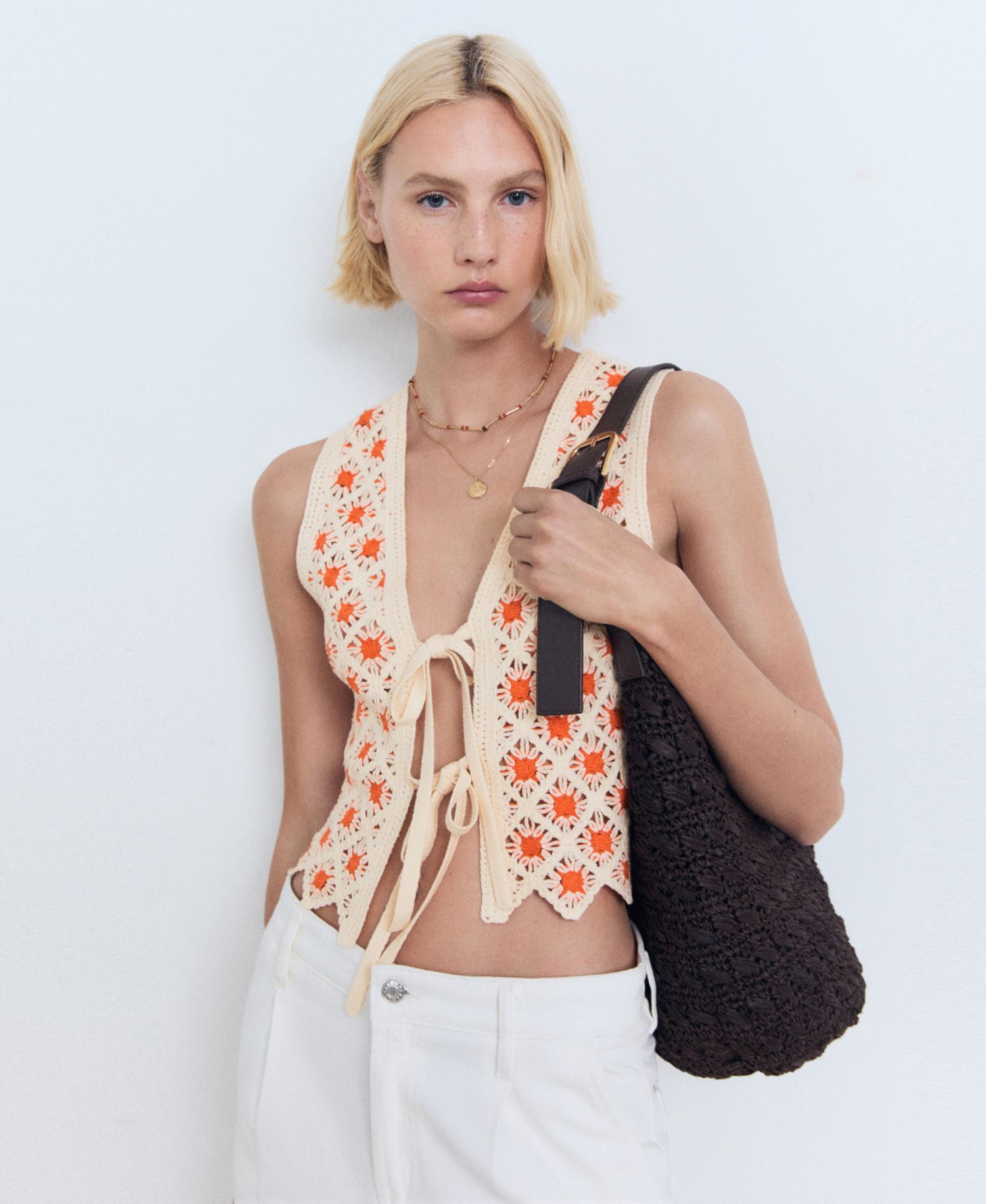 Women's Crochet Ties Top