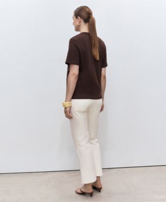 Women's Maternity Flared Cropped Jeans