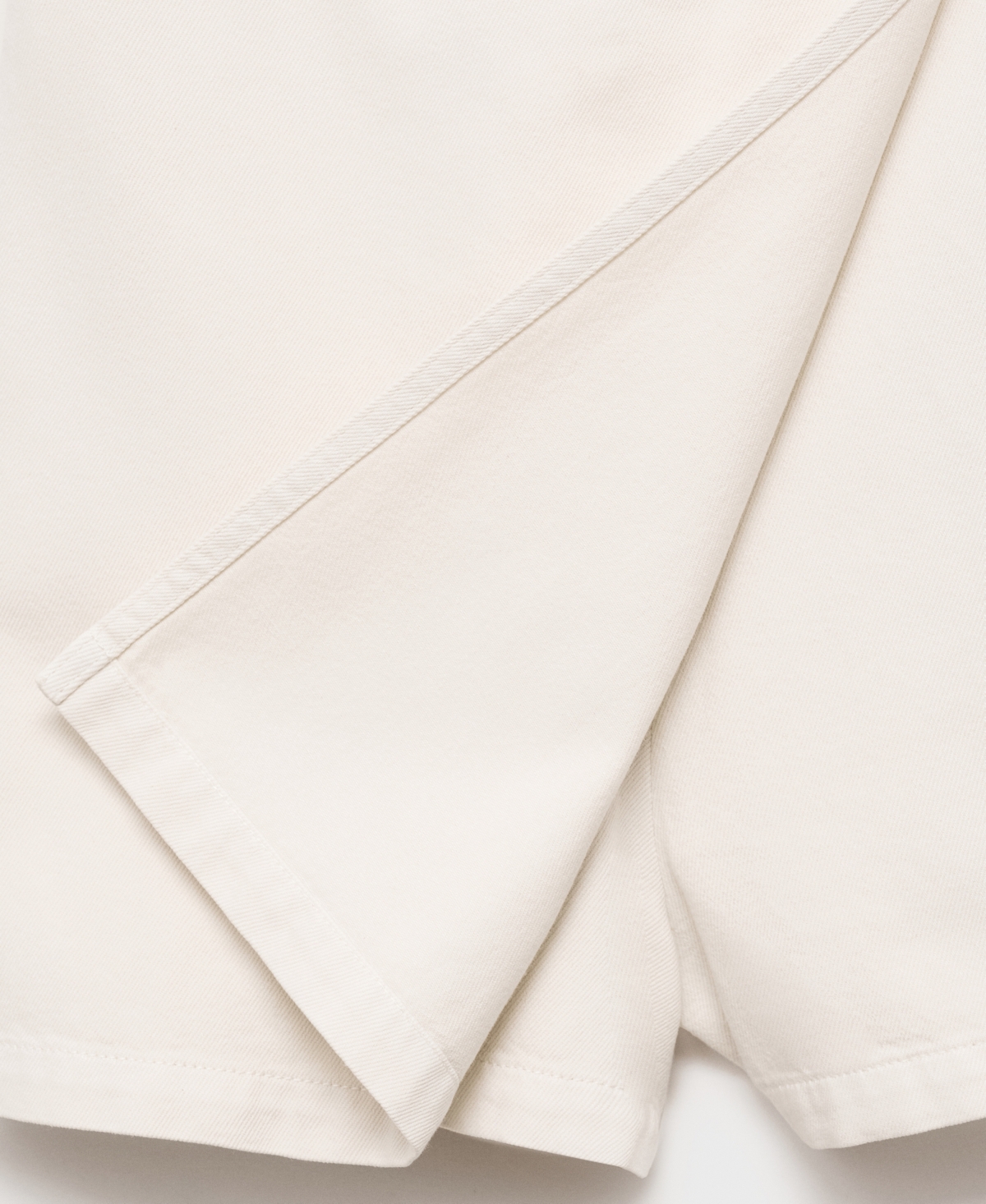 Mango Short Denim Pinafore White In White