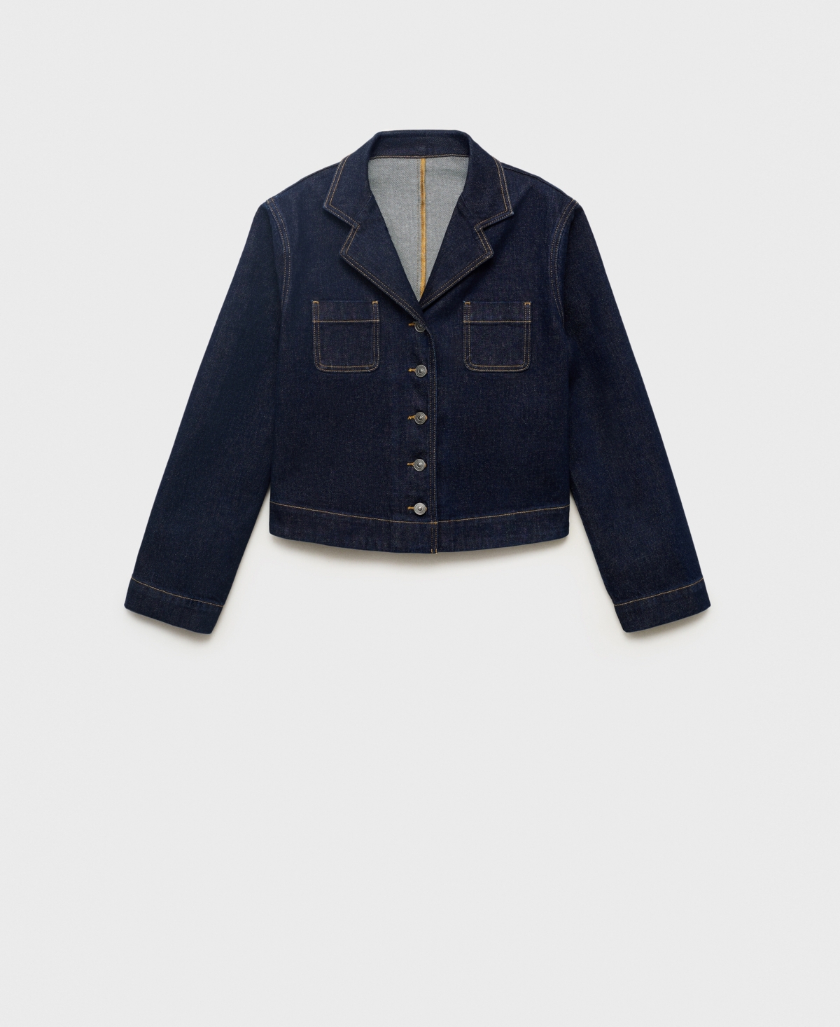 Women's Pockets Fitted Denim Jacket - Open Blue