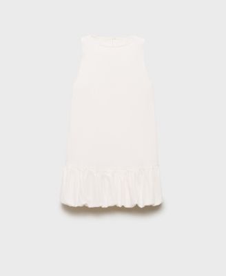 Women's Puffed Hem Denim Dress