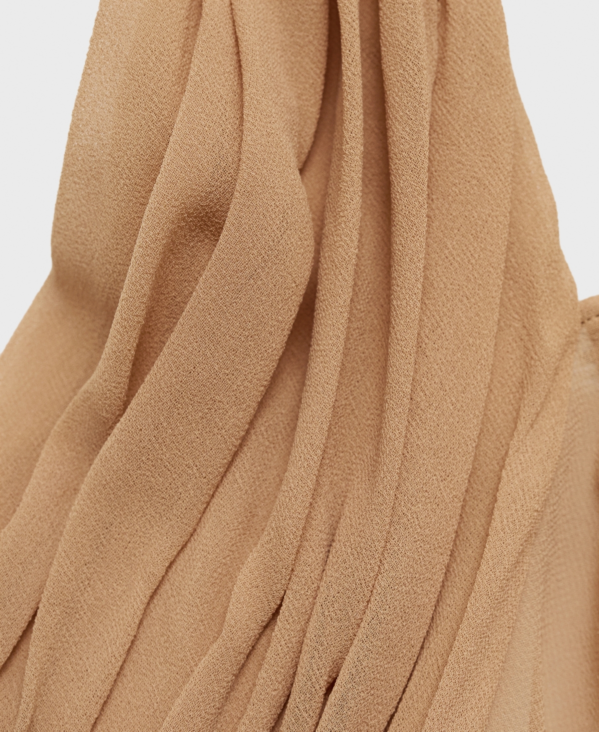 Mango Mesh Halter Dress In Neutral