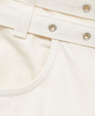 Women's Double Belt Balloon Jeans