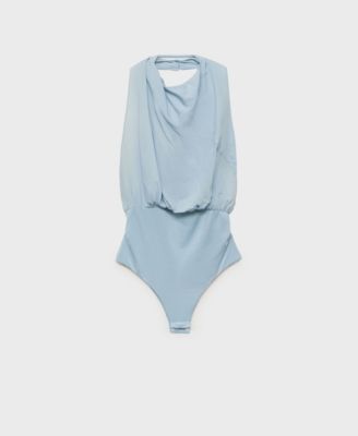 MANGO - Women's Puffed Open-Back Bodysuit