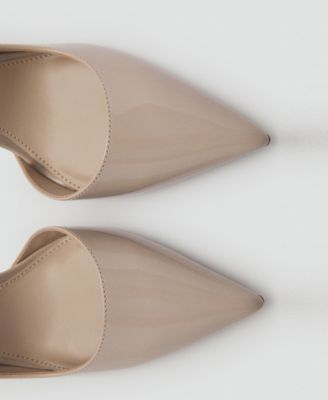 Women's Asymmetrical Leather-Effect Heeled Shoes