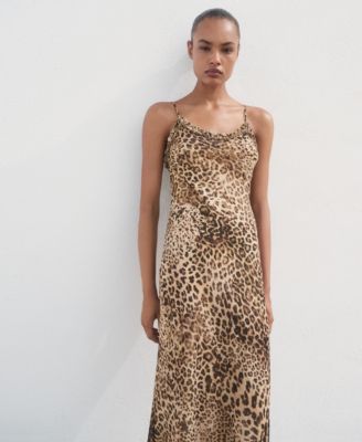 Women's Animal Print Midi Dress